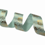 箔押しローズサテンリボン