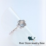 【4ミリ 　シルバーカラー】カボションリング　I0021