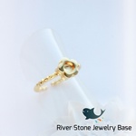 【4ミリ 　ゴールドカラー】カボションリング　I0022