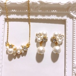 ꫛꫀꪝ✧‧˚パールビジューネックレス＆ピアスorイヤリング