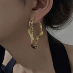 (残り各1点ずつ) design hoop pierce  ⌘ ピアス フープピアス シルバー ゴールド