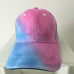 ピンク×ブルータイダイ柄キャップ