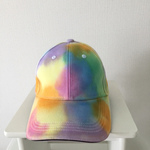 C レインボータイダイ柄キャップ