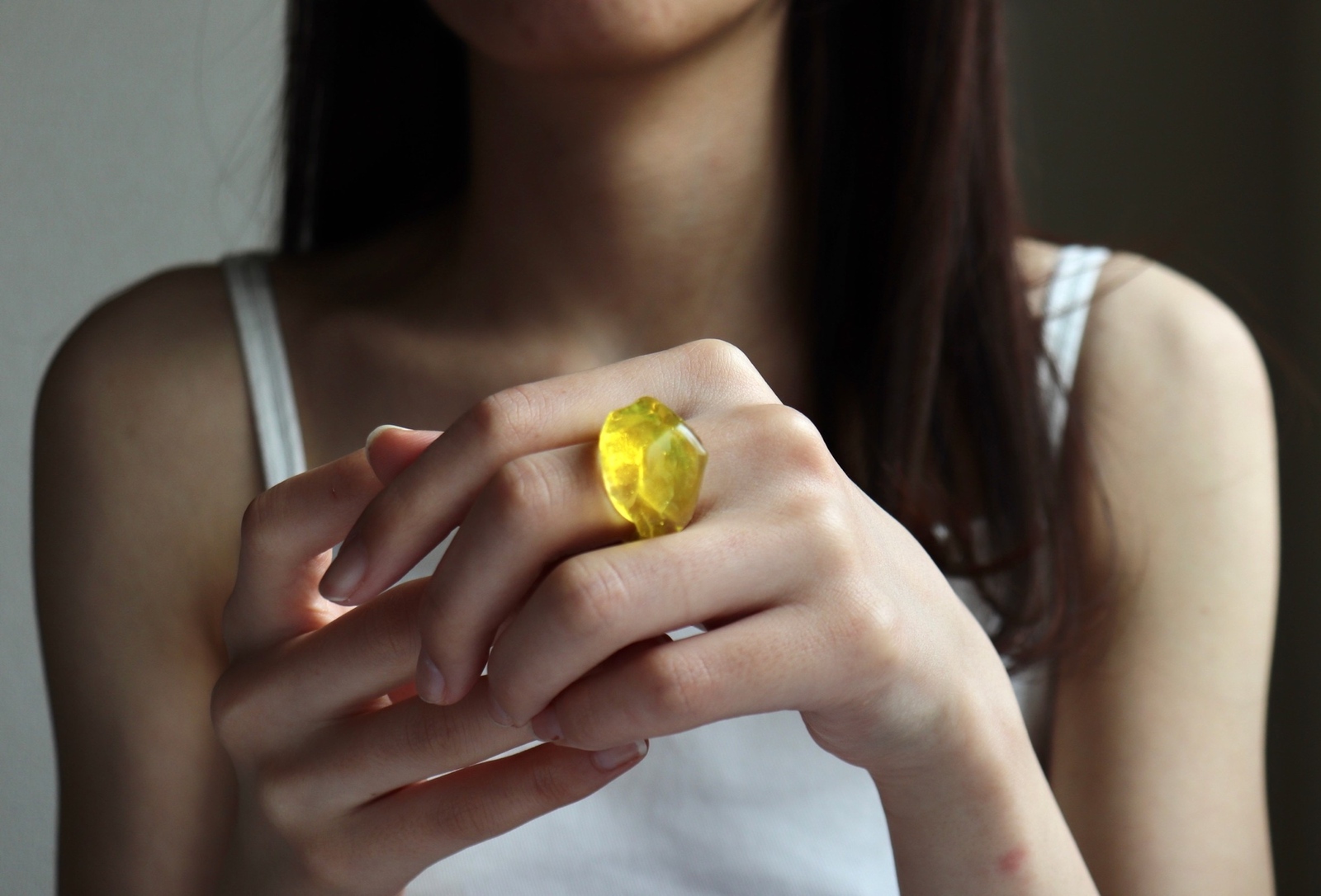 yellow ガラス リング glass ring - MATSUKAWA | minne 国内最大