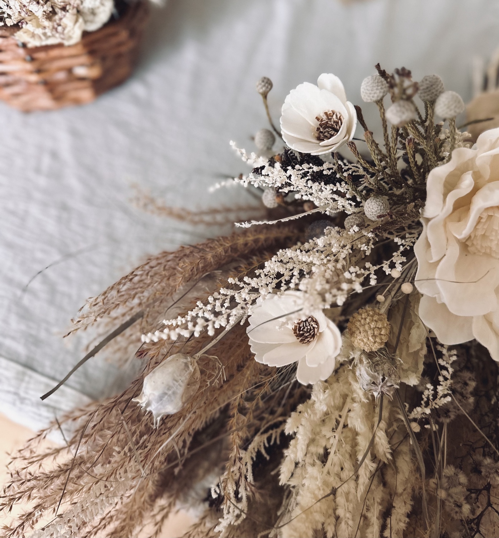 ウェディングブーケ&ブートニアセット】アンティークウエディング