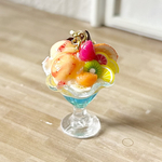 ミニチュア 贅沢！爽やか柑橘フルーツパフェのチャームor 片方ピアス