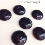 〈German vintage〉 ブラック×マルチカラー アクリル カボション  (8個)
