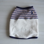 クラッシックボーダータンクトップ　ネイビー　フレブル服　パグ服　犬服