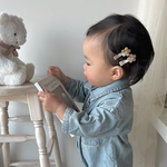 3時間限定特別価格！！　本物の花のベビークリップ　2個セット　ヘアピン　キッズピン　ベビークリップ　かすみ草　レースフラワー　ピンク　春色　ぴんく　プレゼント　