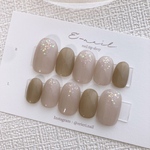 オーロララメの上品ネイル　　ネイル　シンプル　オフィス　ブライダル　nail  大人可愛い