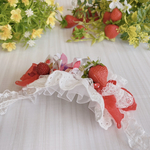 ワンコ用アクセサリー♡いちご姫🍓ボンネットSサイズ