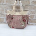 ＹＵＷＡ布のグラニーバッグ、トートバッグ花柄ピンク
