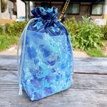 M5巾着袋（青のサクラ）