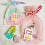 Tarotのカップの９をイメージした『OMAMORIキーホルダー』♡あなたに幸運が届きますように...♩ステッカー3種付き＊