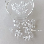 30pcs＊10mm すず丸 クリアビーズ  （0045a）