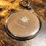 人気NO.1【pressed flower Keyholder】お名前キーホルダー 押し花キーホルダー 筆文字 キーホルダー オーダーメイド 入園入学 ウェディング 誕生日 母の日 父の日 敬老の日 