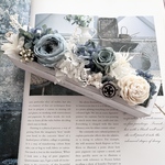 【ギフト】くすみブルー 壁掛け 置物BOX 2way アレンジメント プリザーブドフラワー  開店祝い 結婚祝い 誕生日プレゼント 引越し祝い 送別 退職祝い 出産祝い 入学祝い 母の日