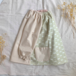 110/前後がわかりやすい！袖フリルスモック（ベージュリボン）