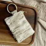 再2）淡色カラビナ付きポーチ