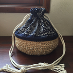 麻ひも×バンダナ巾着バッグ