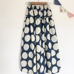 ＊big dots♪マキシティアードスカート(navy)＊
