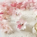 桜の花 春の紫陽花ピアス-Sakura hydrangea cherry blossom earrings-