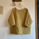 タンバリン風綿麻刺繍のドルマンスリーブプルオーバー