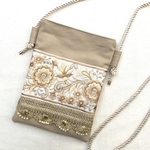 インド刺繍リボン＊スマホショルダー　スマホポシェット