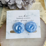 アンティークガラスボタン　イヤリング