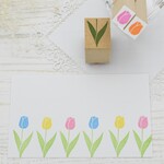 ミニチューリップの多色押しはんこ