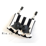 ★受注製作★ new  *.•  移動ポケット　クリップ付　stripe size13cm×15cmくらい　