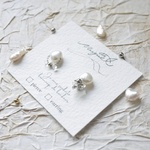 ᴺᴱᵂ𖤐淡水パールのkirakira―silver―*:｡Pierce／earring 金属アレルギー対応