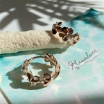 プルメリア フープ ピアス ( ピンクゴールド )  ワンタッチ / サージカルステンレス SUS 316L / ニッケルフリー 金属アレルギー対応 / 錆びない 【 ハワイアンジュエリー 】