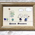 シーグラスアート「Beach Flowers10 鯉のぼり」