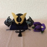 g様オーダー品  ちりめん細工:ちりめんのかぶと飾り