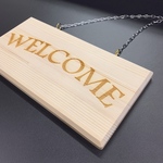 木製看板　WELCOME 【オーダー可】
