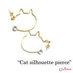 Ukatz NO.425 cat silhouette ピアス