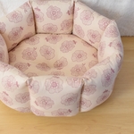 ［完成品］すっぽりペットベッドＭサイズ【NordicFlowersナチュラル】