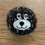 編みポックルベアー Dot Dark Brown