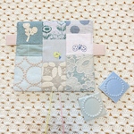 ほぼ日weeksサイズ手帳カバー ミナペルホネン smile flowerメインに優しいお色のパッチワークカバー