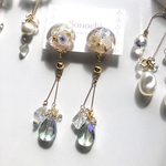 𓂂◌ 淡い ドライフラワー ピアス/イヤリング 𓈒𓏸