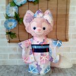 浴衣（朝顔＋紺帯） Sサイズ リーナベル 着物