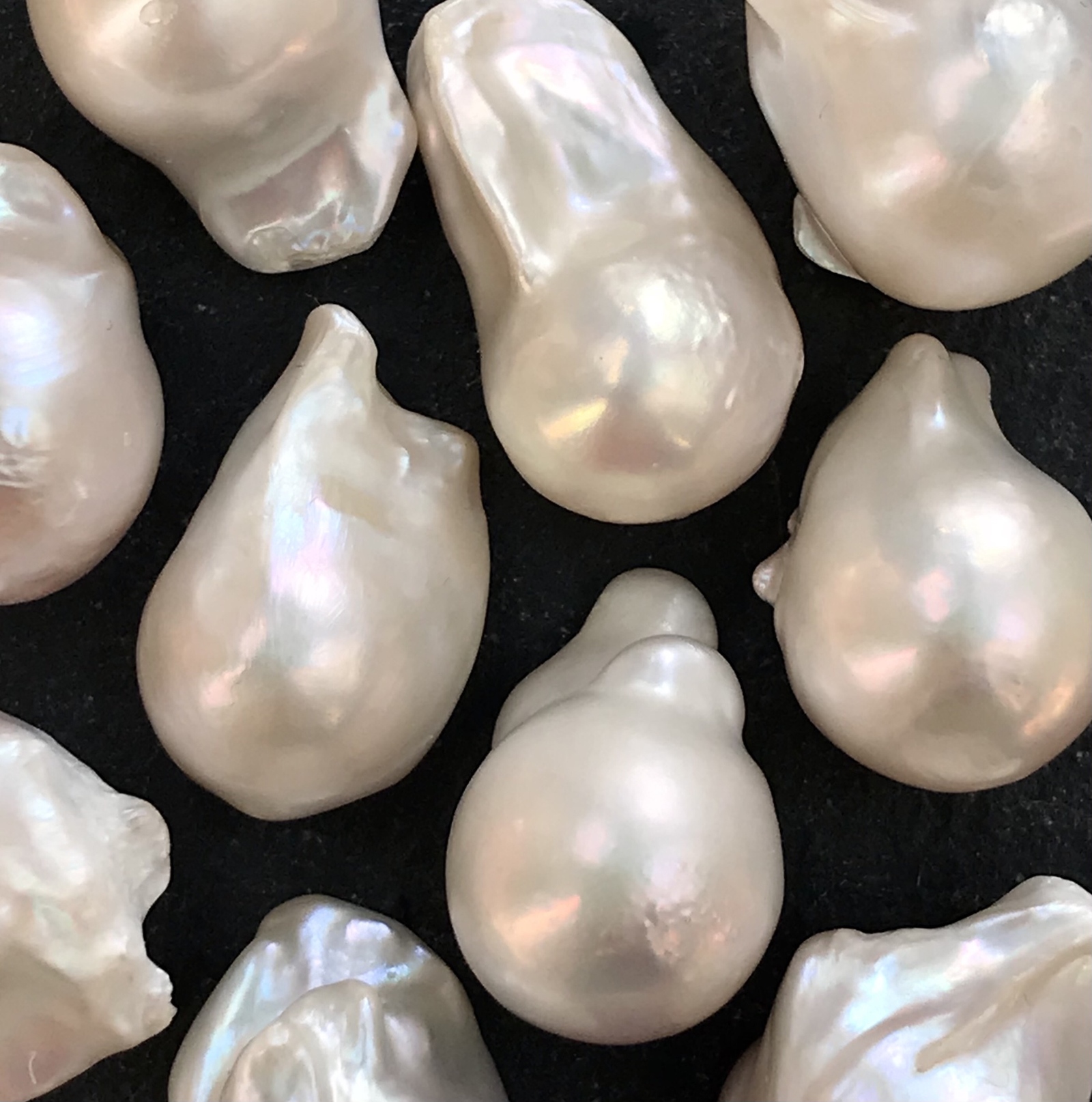 天然淡水パール　ペアルース　オイスターバロック　ハンドメイドパーツ 天然淡水パール オイスターバロック 異形 天然色 レア ハンドメイド