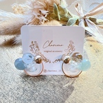 新作*°淡色×球体×ゴールド フープ×レジン イヤリング ピアス アクセサリー 母の日