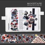 1ループ切り売り✂️ moodtape 黑玫瑰桃心集手帐　pet镭射金