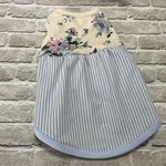 Water lily＆blue strip ノースリーブワンピース　Ｓ