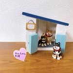わんちゃんのお家　犬　ミニチュア　ケージ　犬小屋　木工　置物　ドッグハウス