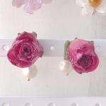 本物お花のピアス♡〜ミニ薔薇〜♡