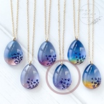 空の雫 -夜の始まり- レジンネックレス