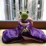 縁起飾り　カエルさん